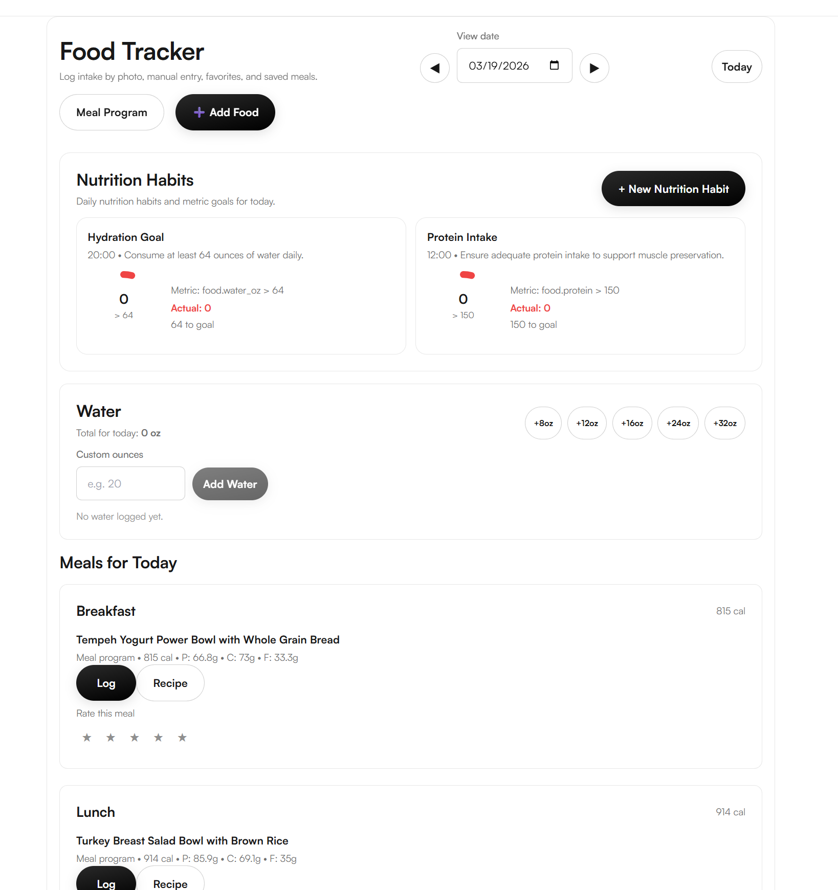 Food Tracker